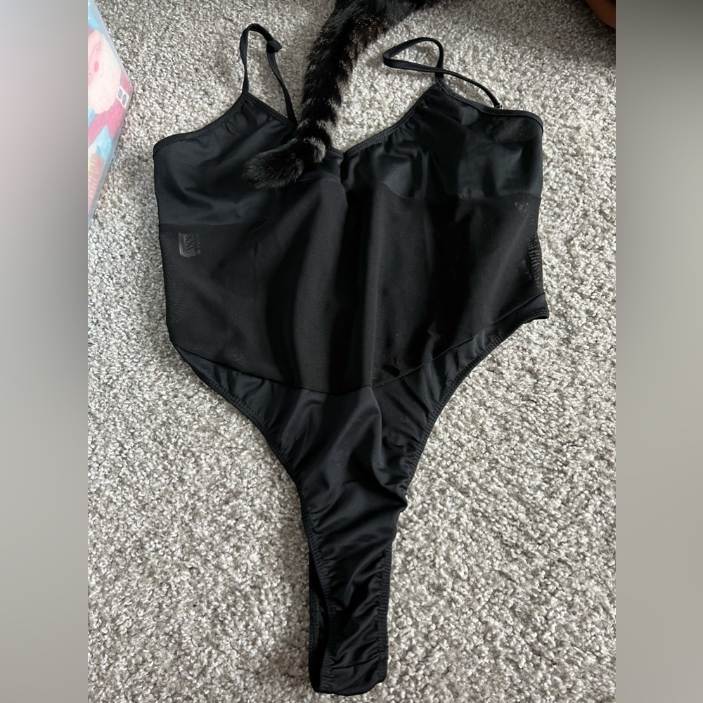Black Mesh Bodysuit